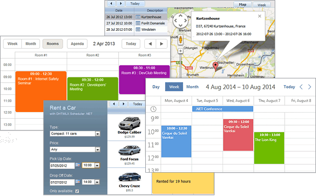 Windows 8 DHTMLX Scheduler .NET full