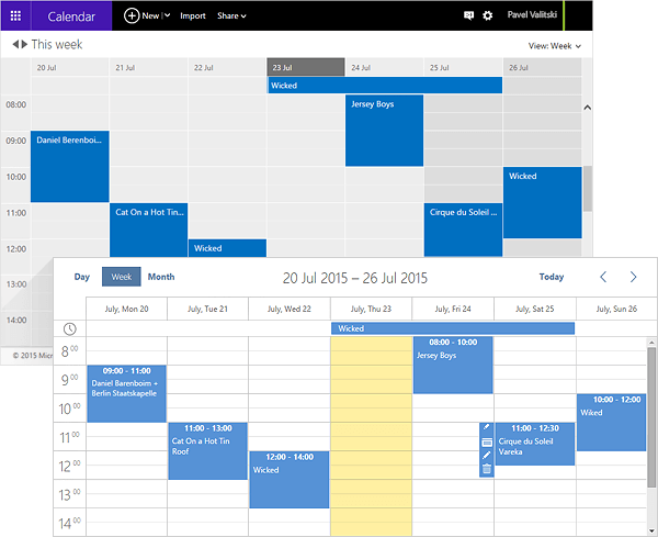 calendar syncronization with outlook