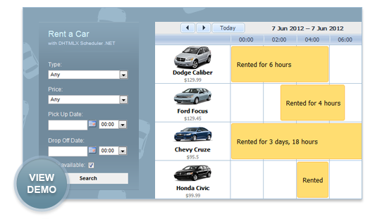 car rental app in mvc3
