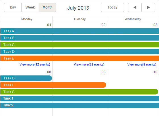 limit events in month view